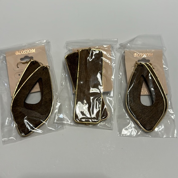 Blossom (Set of 3) Brown with Gold Trim New in Package - Picture 6 of 17